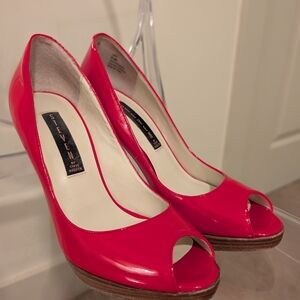Steven by Steve Madden Women's Red Peep Toe Heels